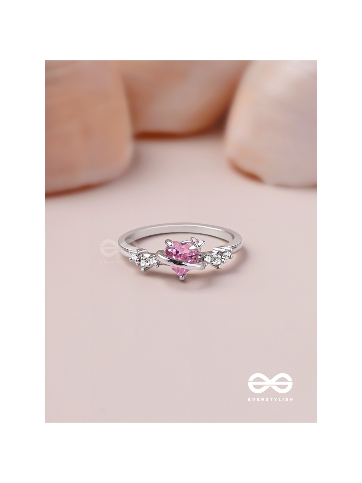 The Celestial Affection - Silver Cubic Zirconia Ring