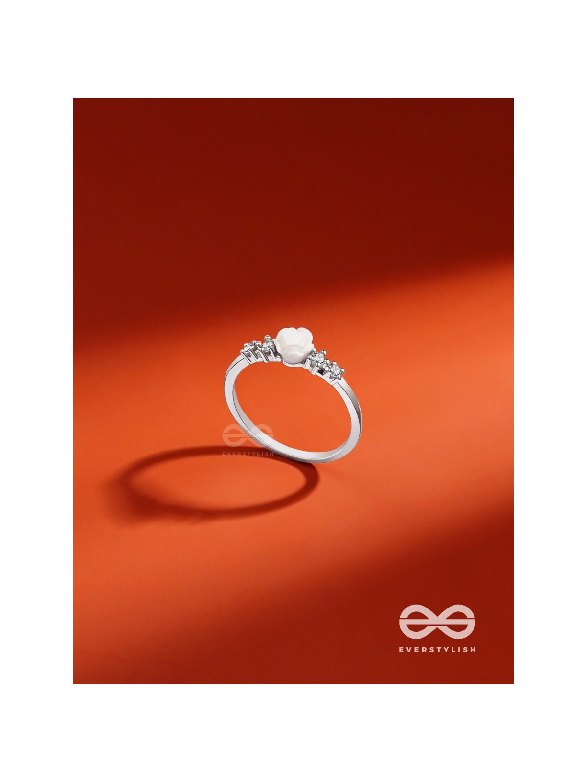 The Pure Rose - Silver Embellished Ring