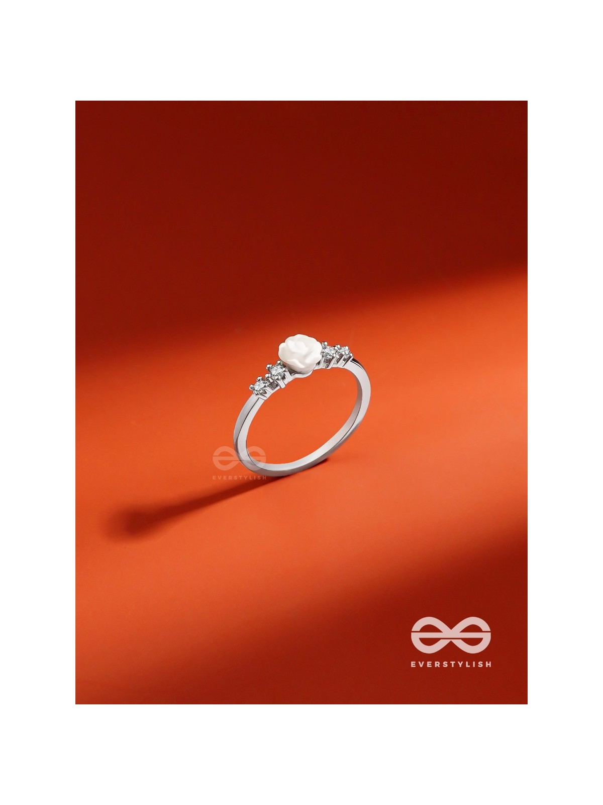 The Pure Rose - Silver Embellished Ring