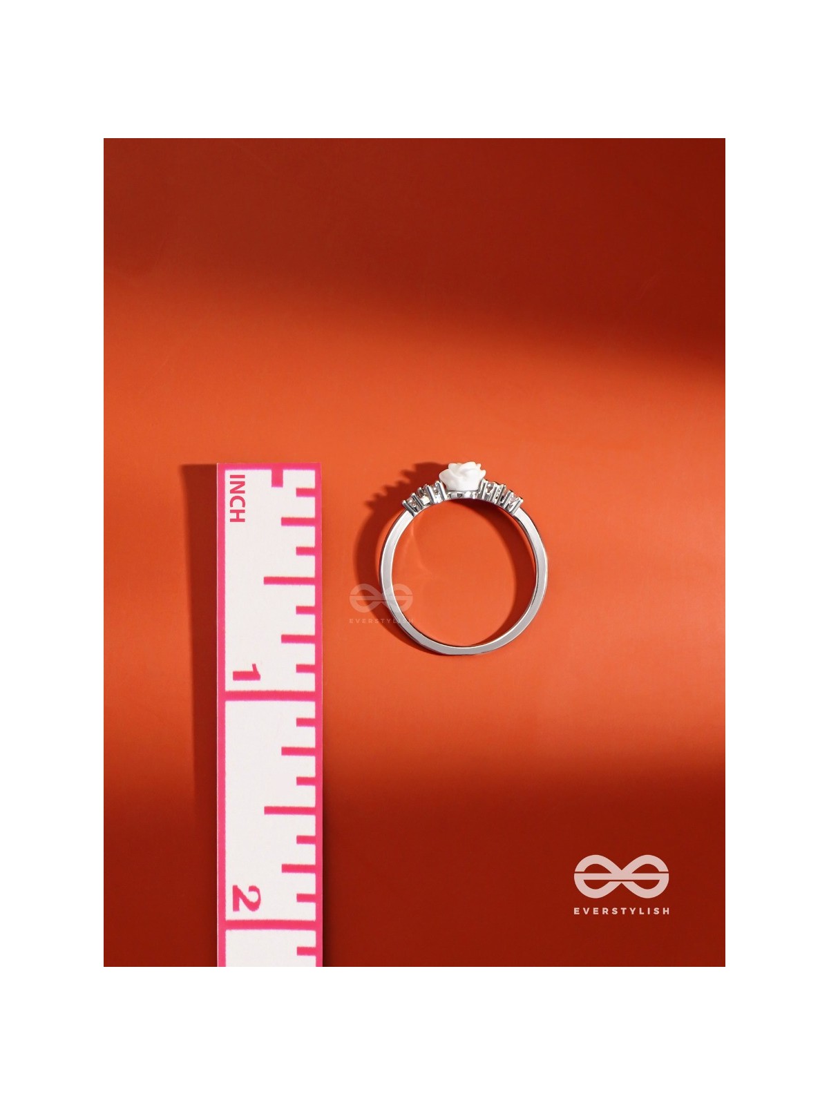 The Pure Rose - Silver Embellished Ring