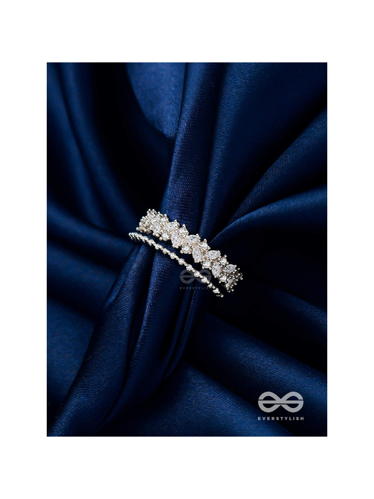 The Jewel Frost - Silver Cubic Zirconia Ring (Adjustable)