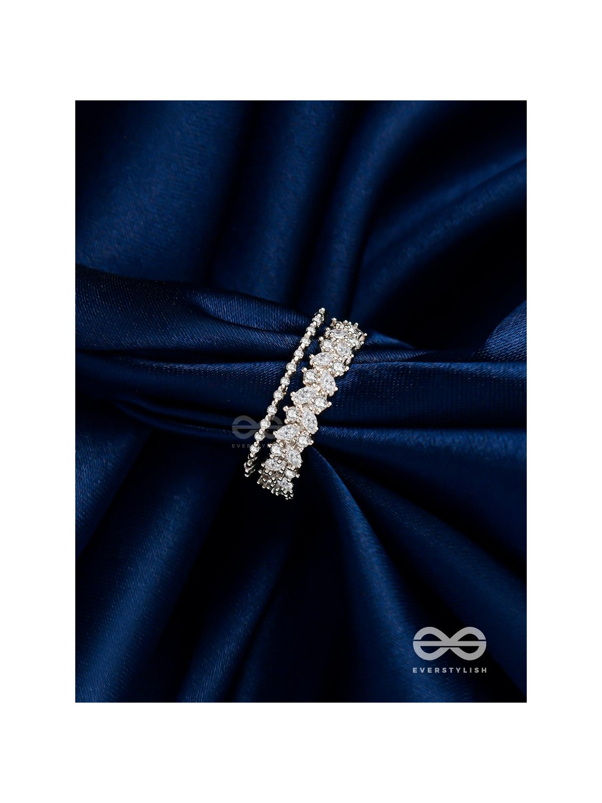 The Jewel Frost - Silver Cubic Zirconia Ring (Adjustable)