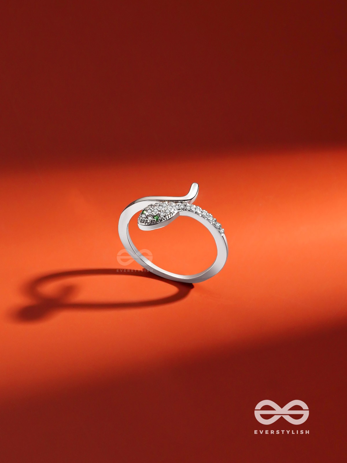 The Artisan Leaf - Cubic Zirconia Silver Ring