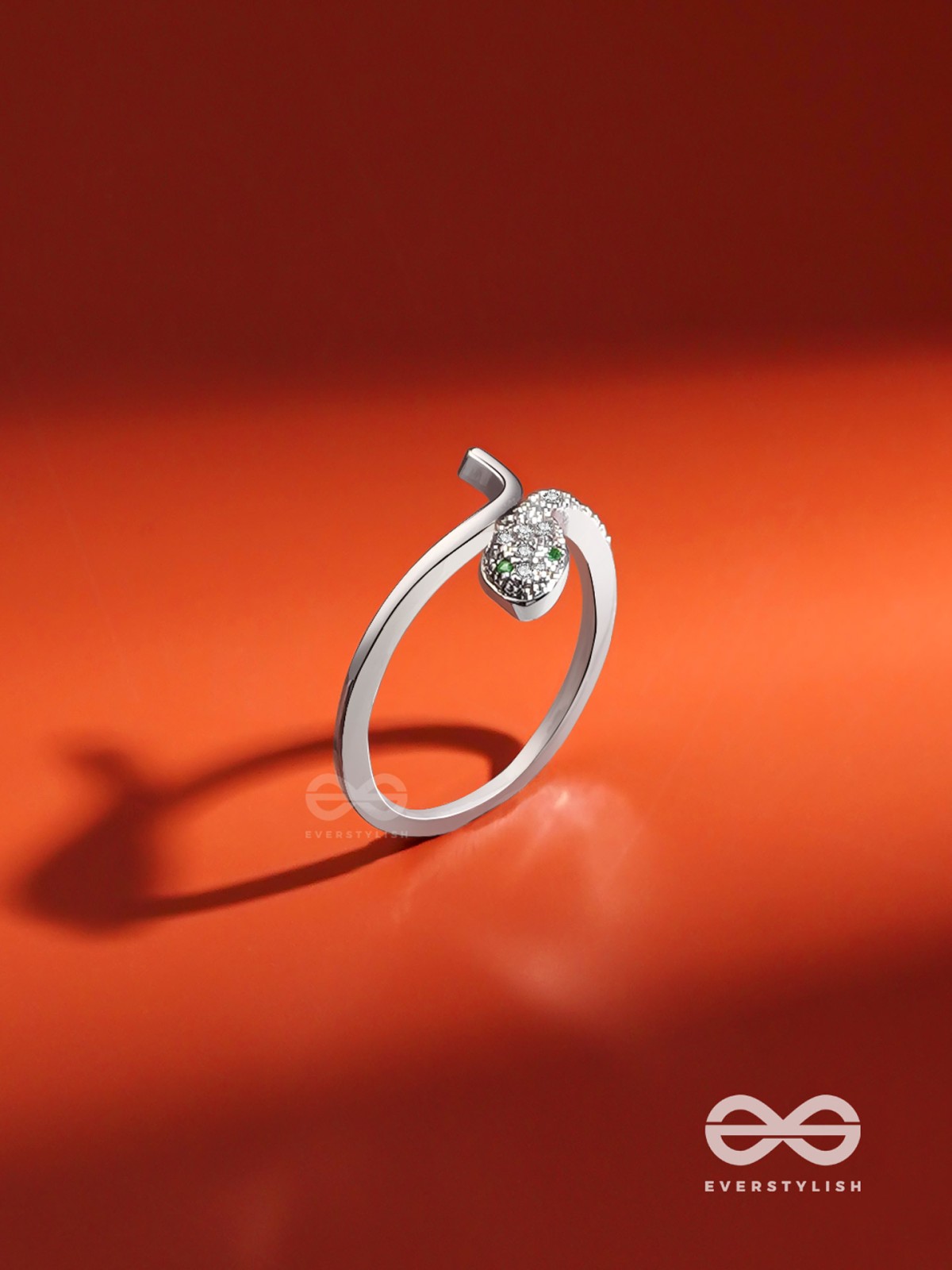 The Artisan Leaf - Cubic Zirconia Silver Ring