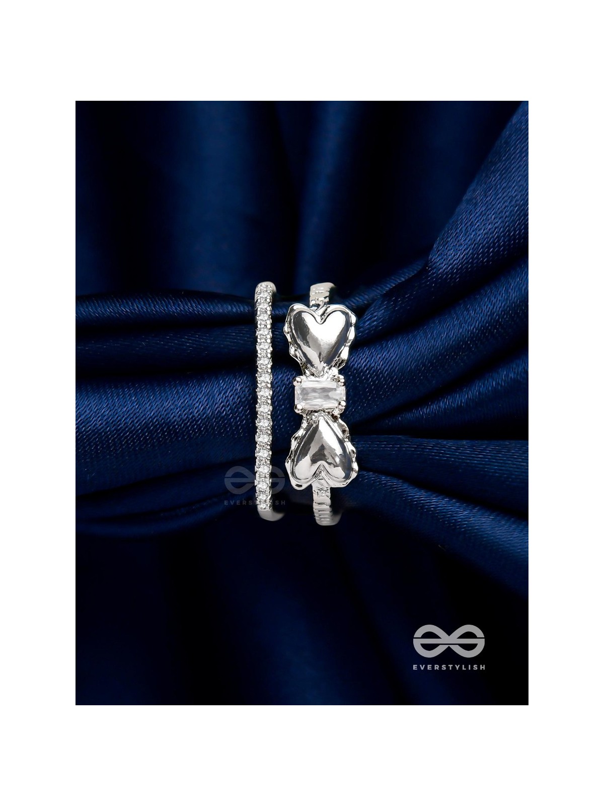 The Bow-Tiful Bliss - Silver Cubic Zirconia Ring