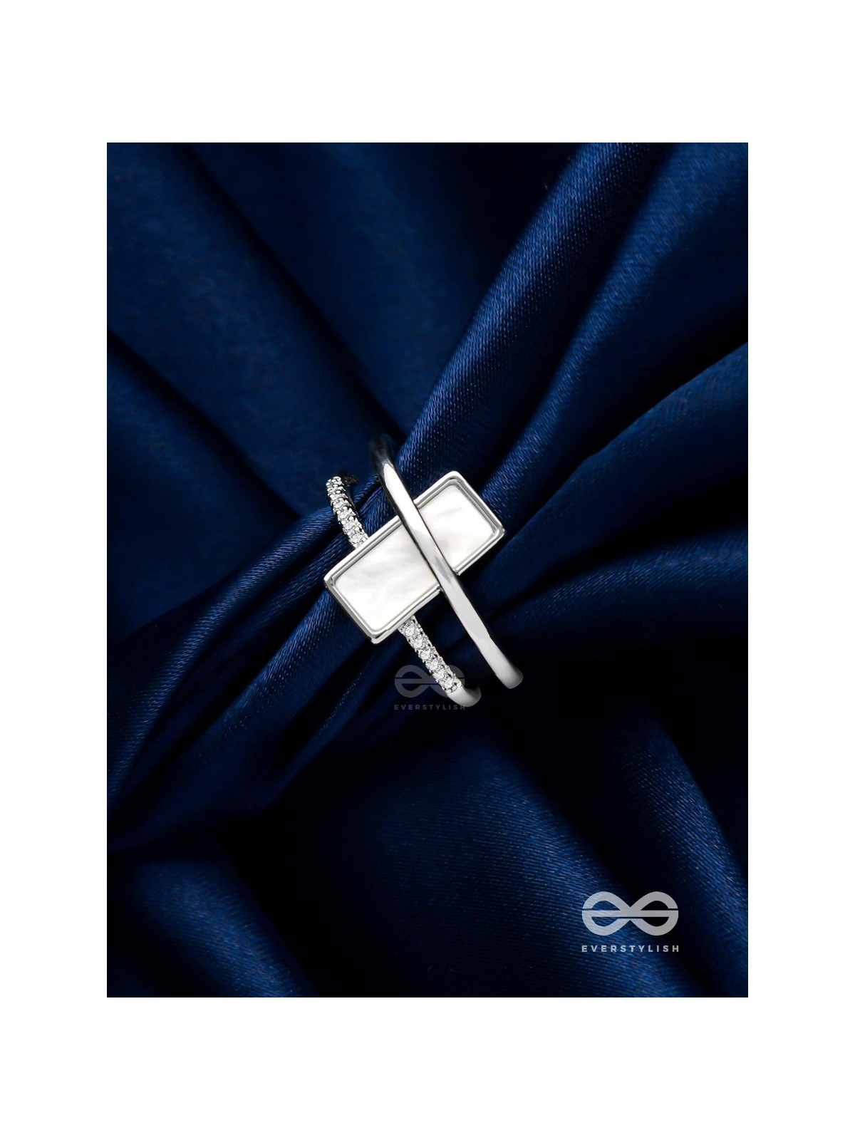 The Band Of Grace - Silver Cubic Zirconia Ring (Adjustable)