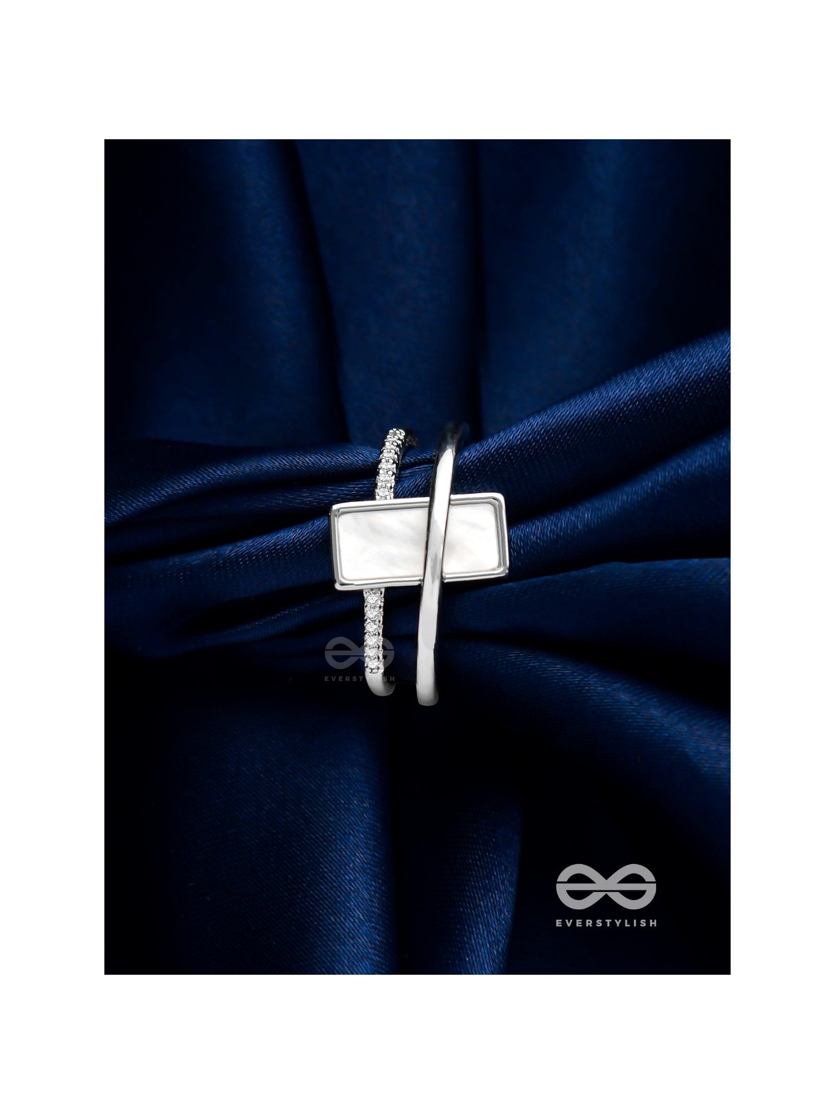 The Band Of Grace - Silver Cubic Zirconia Ring (Adjustable)