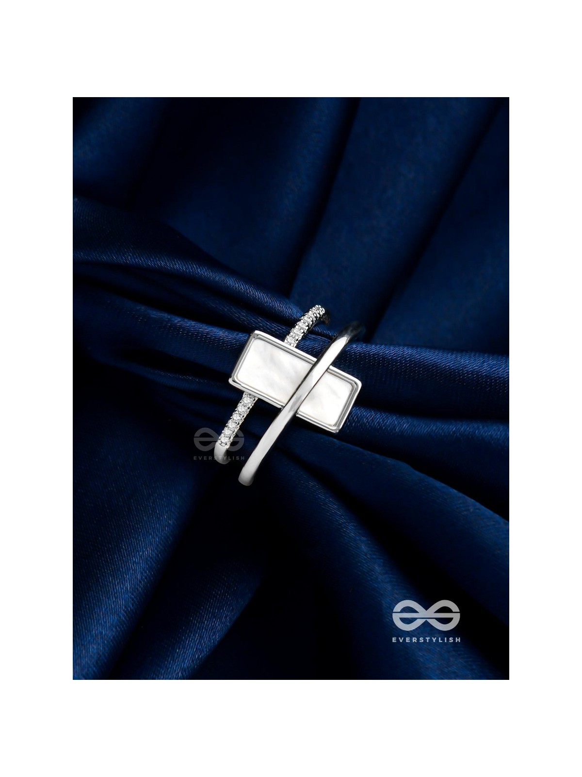 The Band Of Grace - Silver Cubic Zirconia Ring (Adjustable)