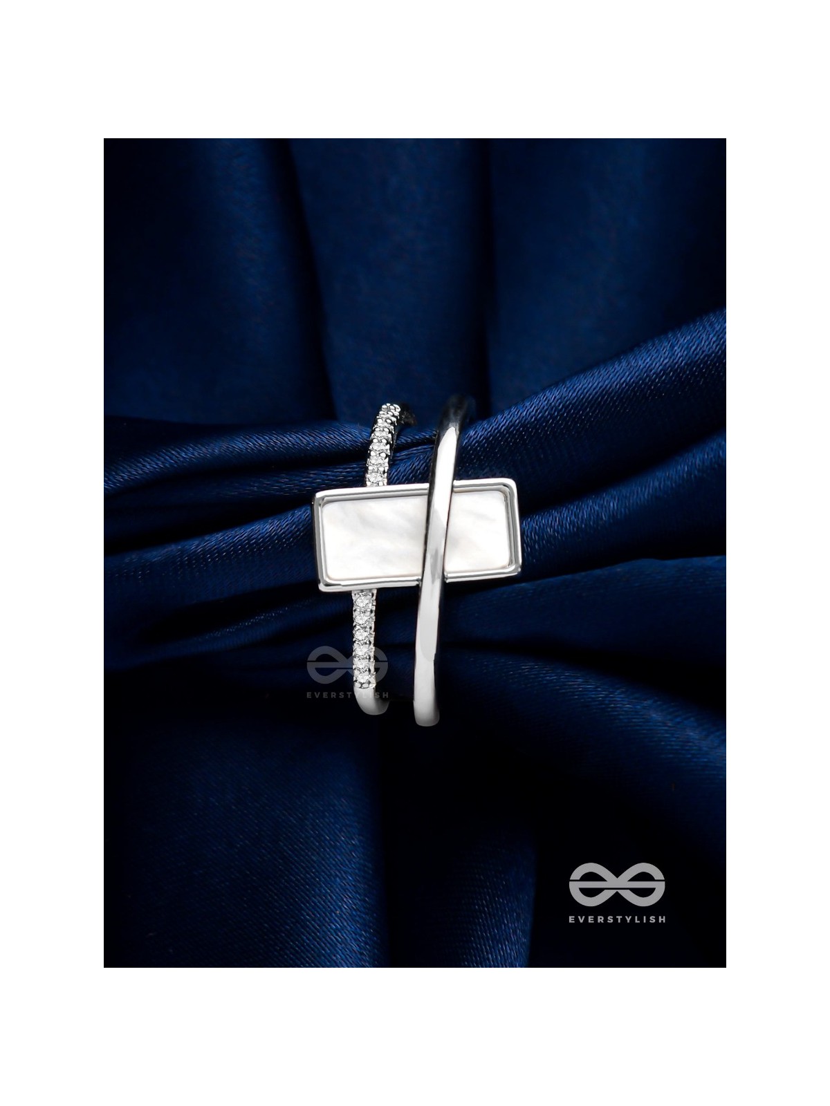 The Band Of Grace - Silver Cubic Zirconia Ring (Adjustable)