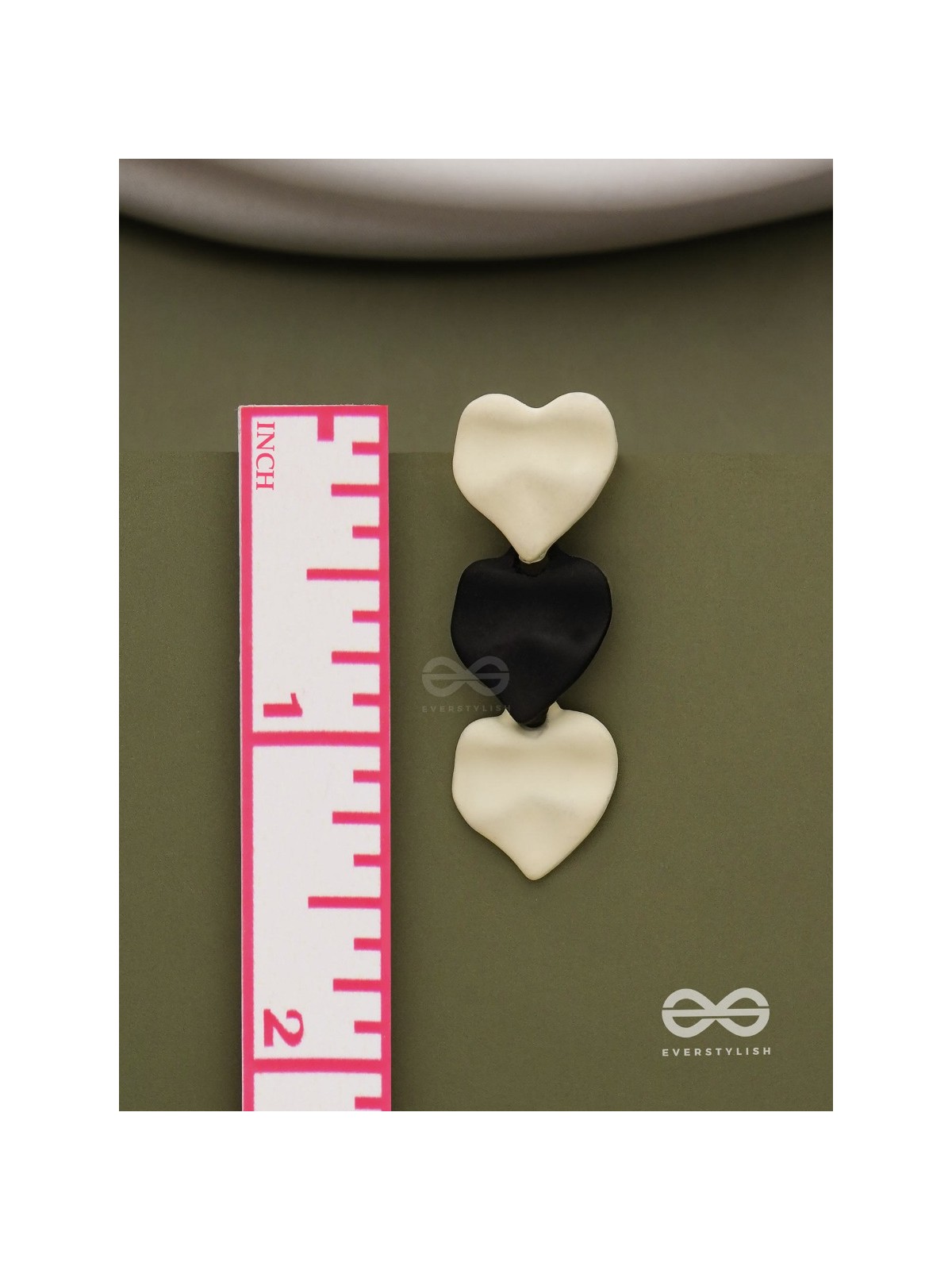 Yin Yang Hearts- Two-Tone Love Earrings