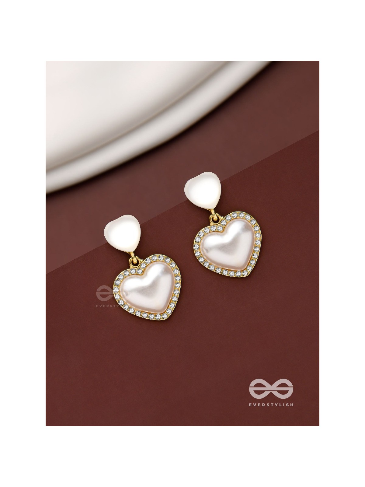 Cherished Hearts- Sparkling Stud Earrings