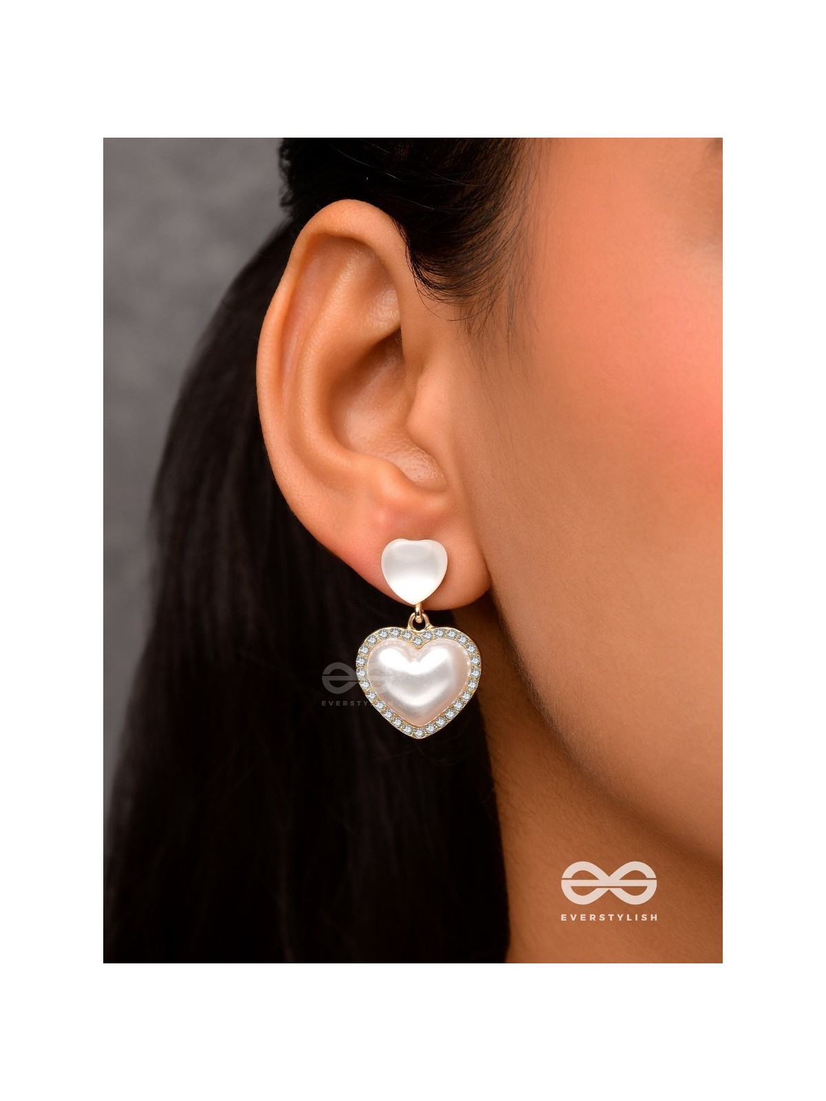 Cherished Hearts- Sparkling Stud Earrings