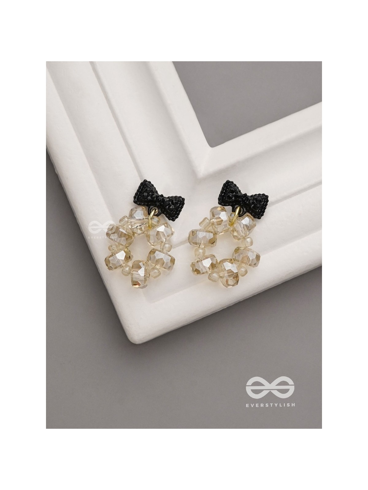 Bow Brilliance- Sparkling Bow Earrings