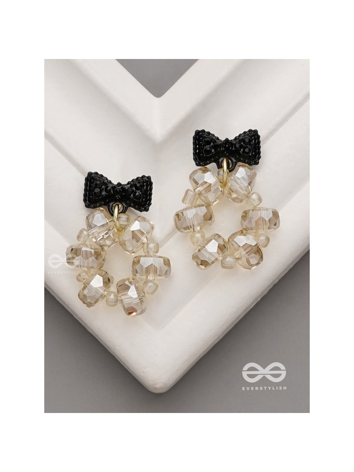 Bow Brilliance- Sparkling Bow Earrings
