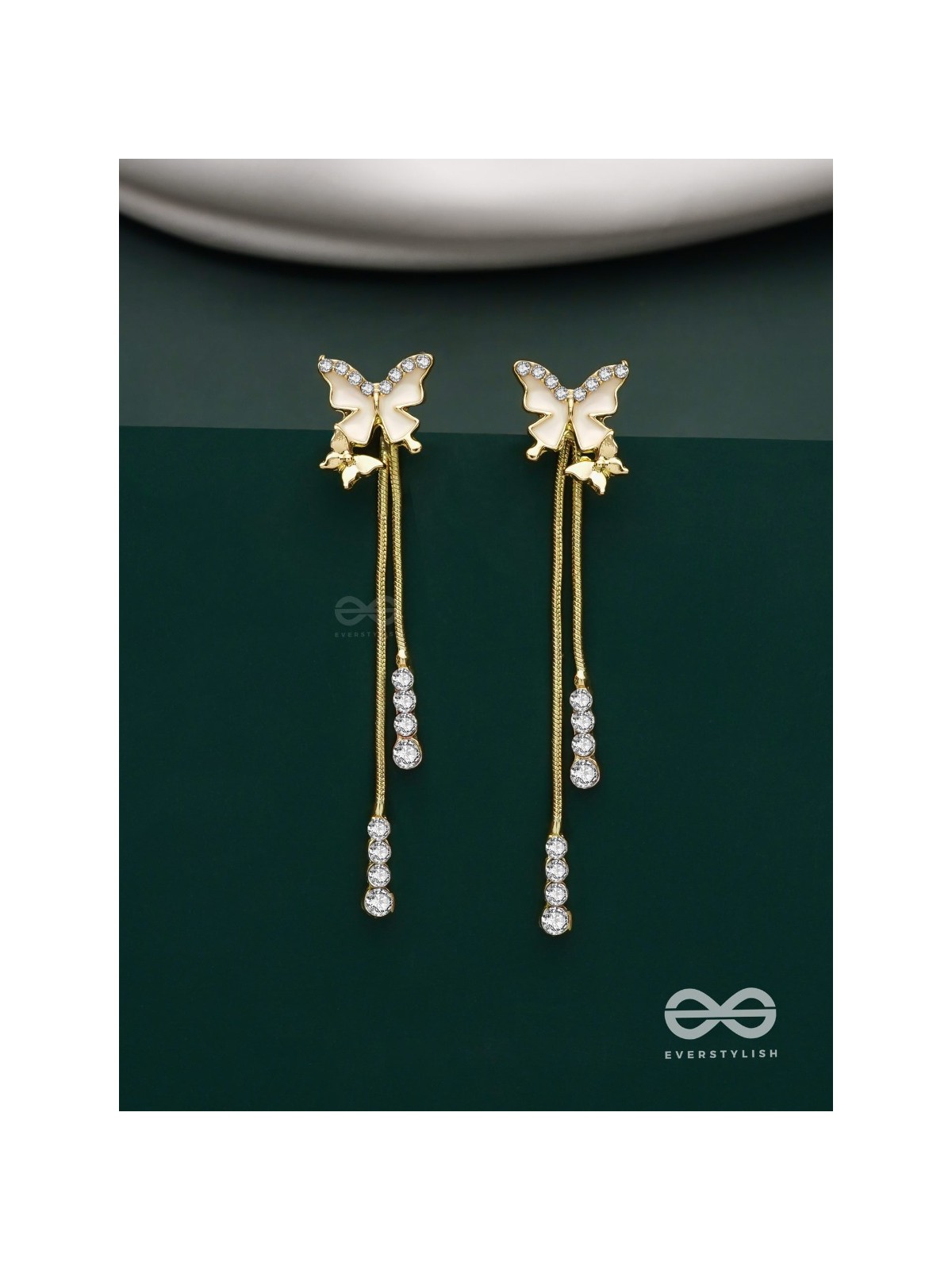 Wings of Glamour- Butterfly Dangle Earrings