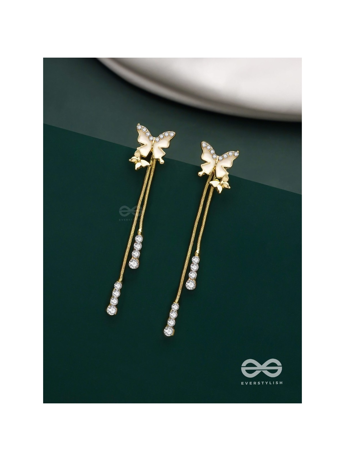 Wings of Glamour- Butterfly Dangle Earrings