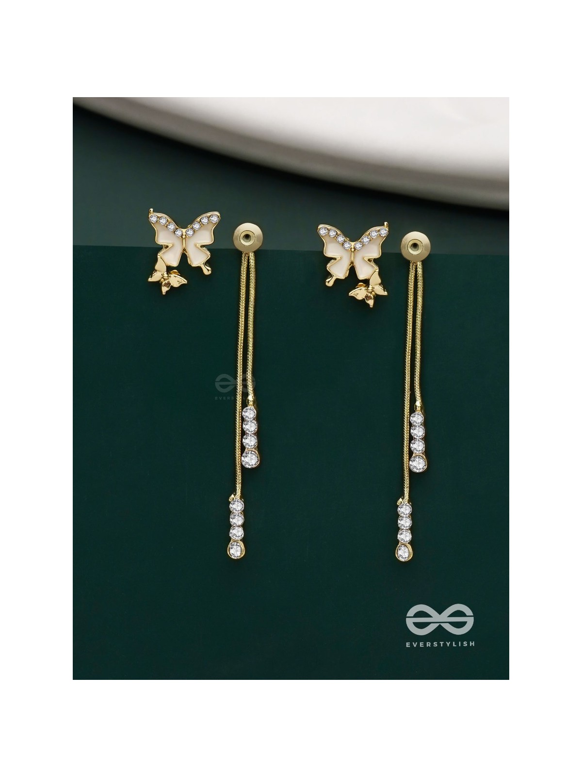 Wings of Glamour- Butterfly Dangle Earrings