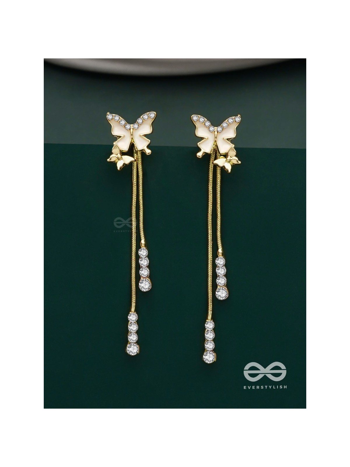 Wings of Glamour- Butterfly Dangle Earrings