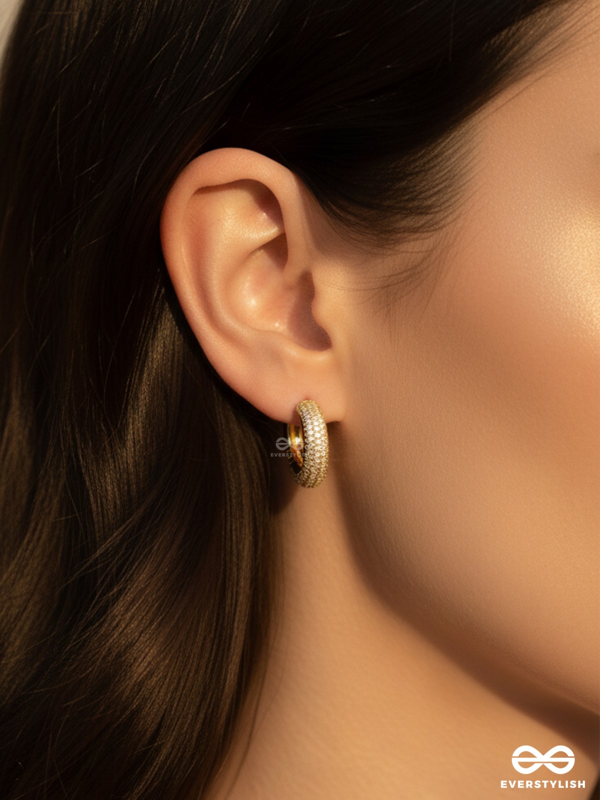 SPHERICAL MIRACLE - 18K GOLD PLATED ANTI-TARNISH LUXURY EARRINGS INLAID WITH CUBIC ZICRONIA STONES