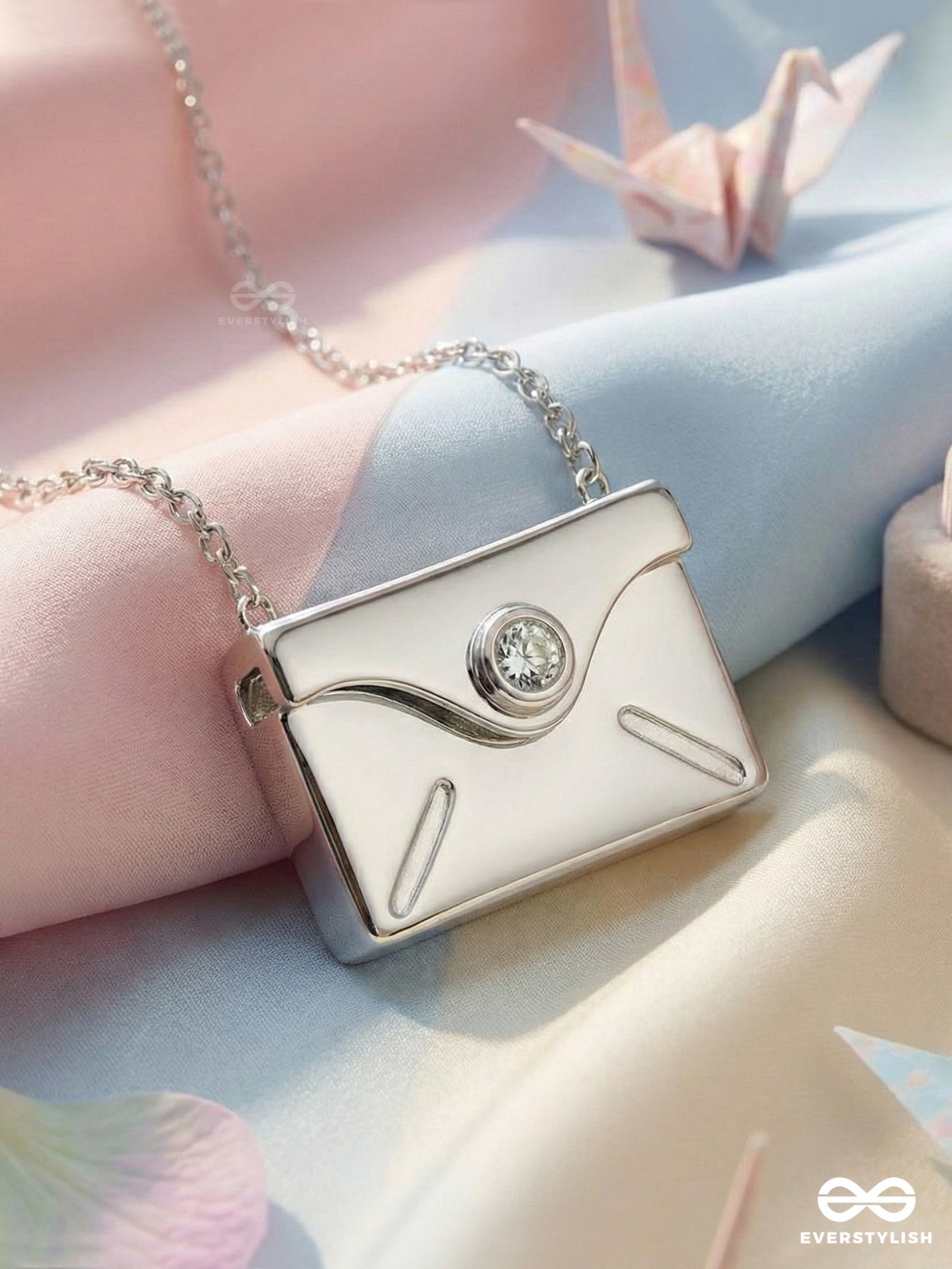 LOCKET OF LOVE - LETTER SHAPED ANTI-TARNISH SILVER PLATED PENDANT WITH ENGRAVING 