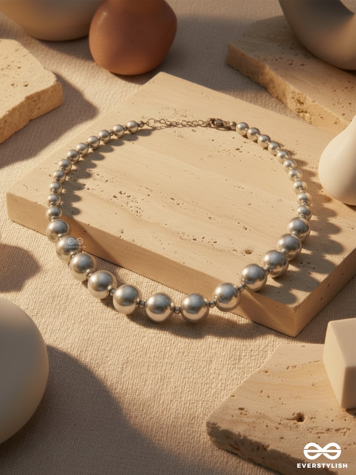 POLISHED ZENITH -  REFINED LUXURY METALLIC BEAD NECKPIECE