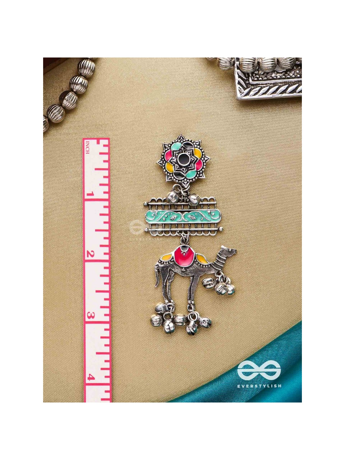 Camel’s Melody- Oxidized Camel motif earrings