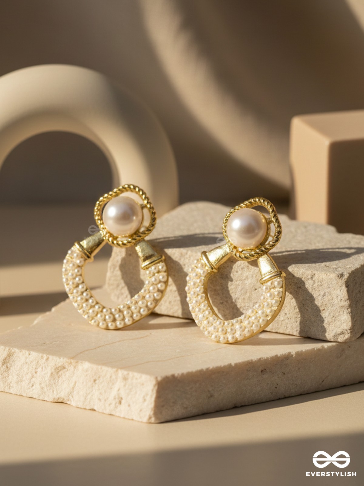Celestial Pearls- Elegant pearl earrings