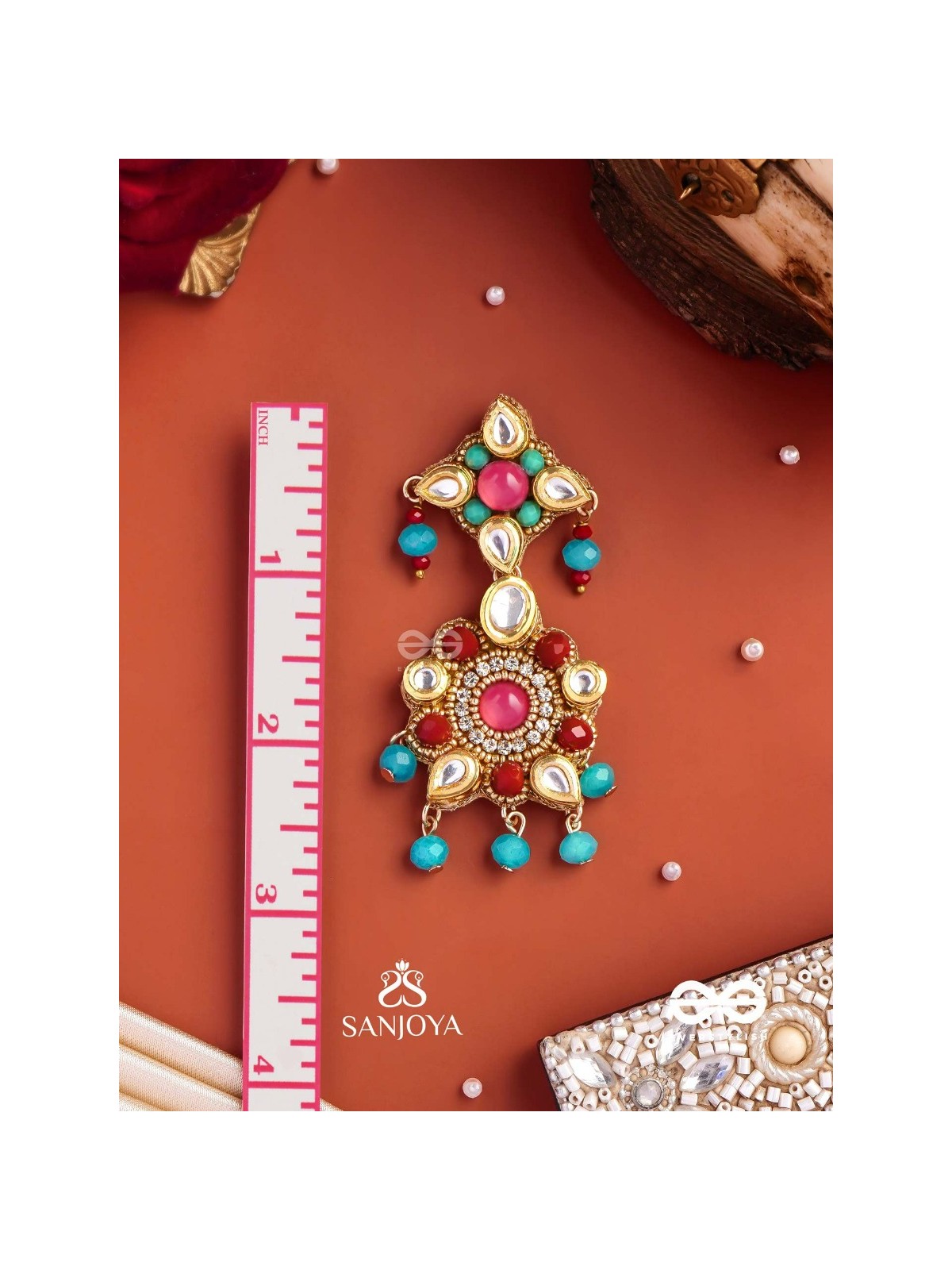 RANG TARANGINI – JAHNVI KAPOOR INSPIRED EARRINGS WITH COLORFUL BEADS, STONES, PEARLS AND INTRICATE DESIGN