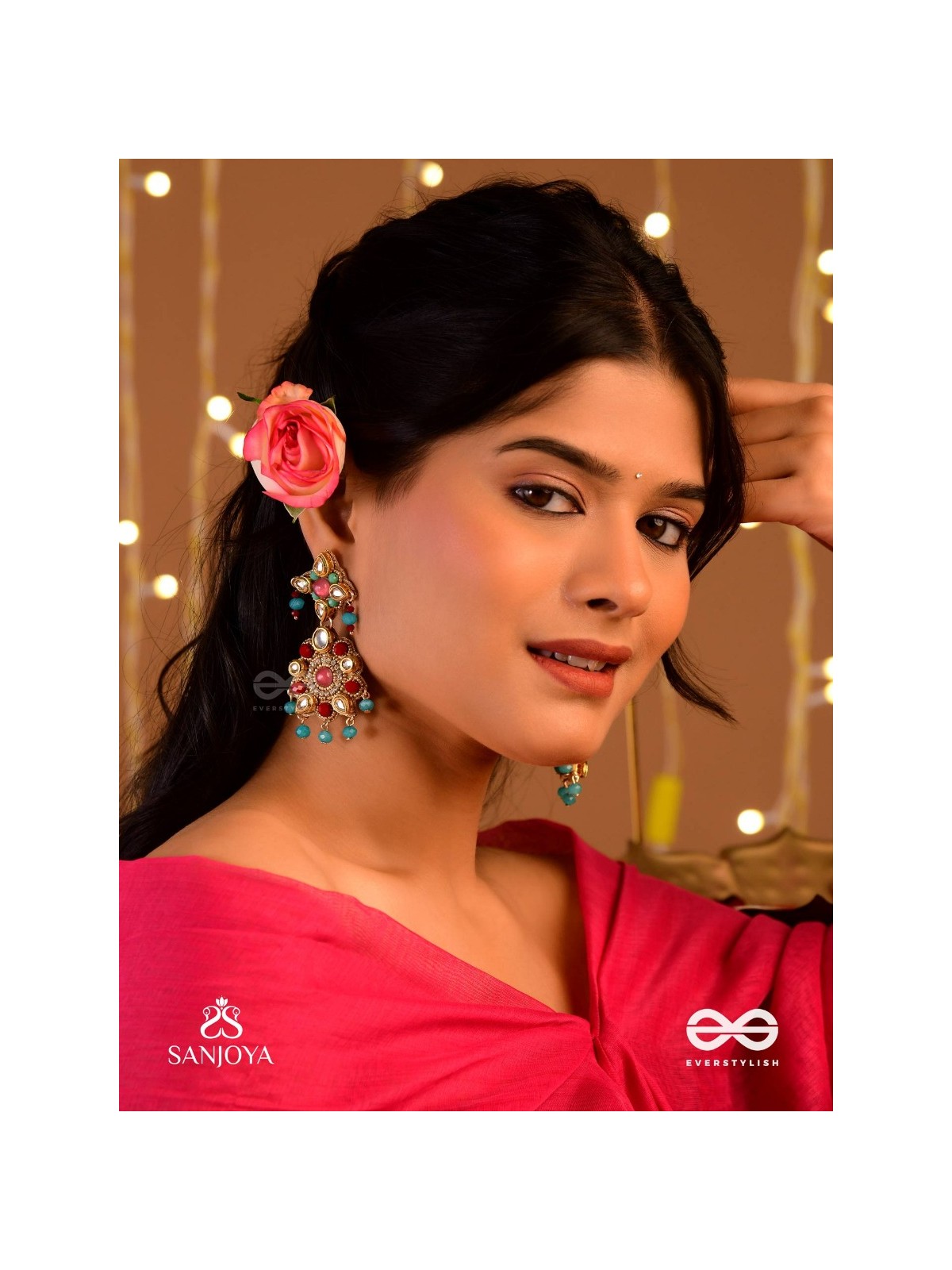 RANG TARANGINI – JAHNVI KAPOOR INSPIRED EARRINGS WITH COLORFUL BEADS, STONES, PEARLS AND INTRICATE DESIGN