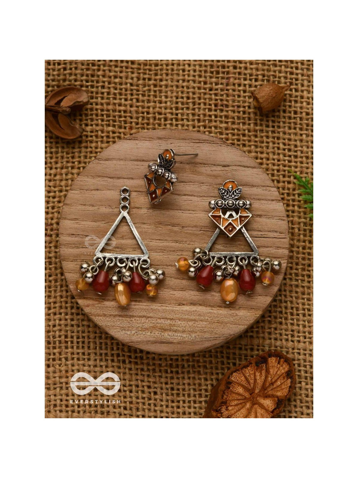 DESERT BLOOM- EARTHY-HUED STATEMENT EAR JACKETS