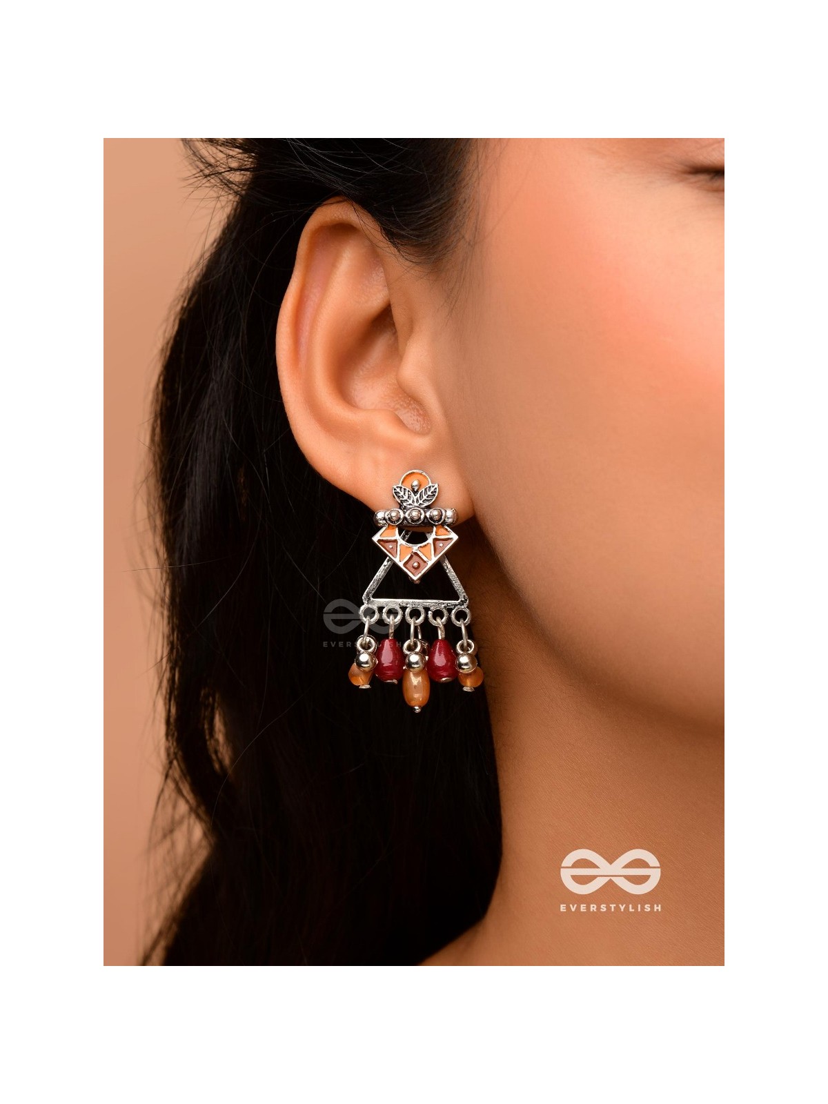 DESERT BLOOM- EARTHY-HUED STATEMENT EAR JACKETS