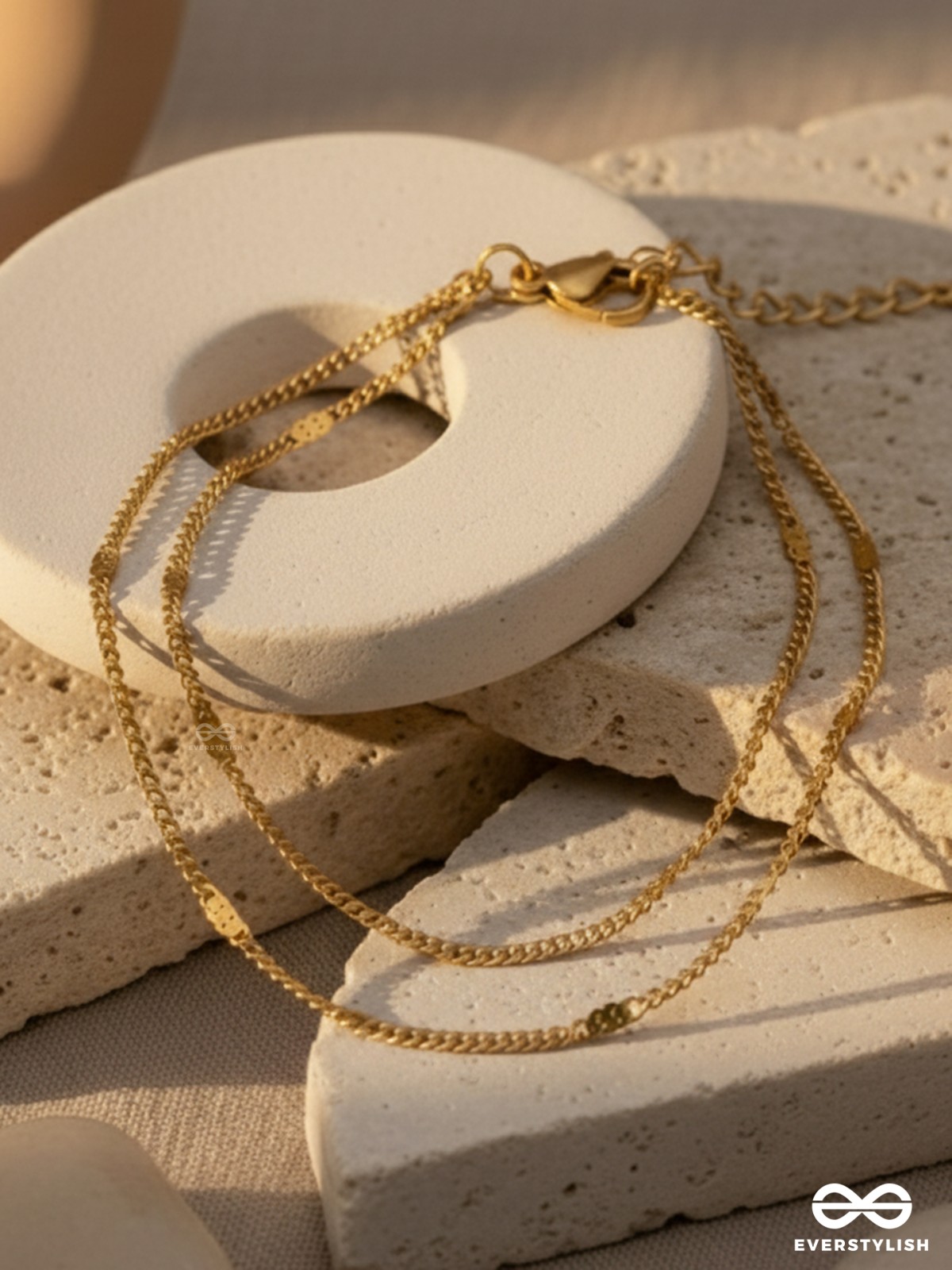 GOLDEN HARMONY - STAINLESS STEEL ANTI-TARNISH DOUBLE CHAIN BRACELET