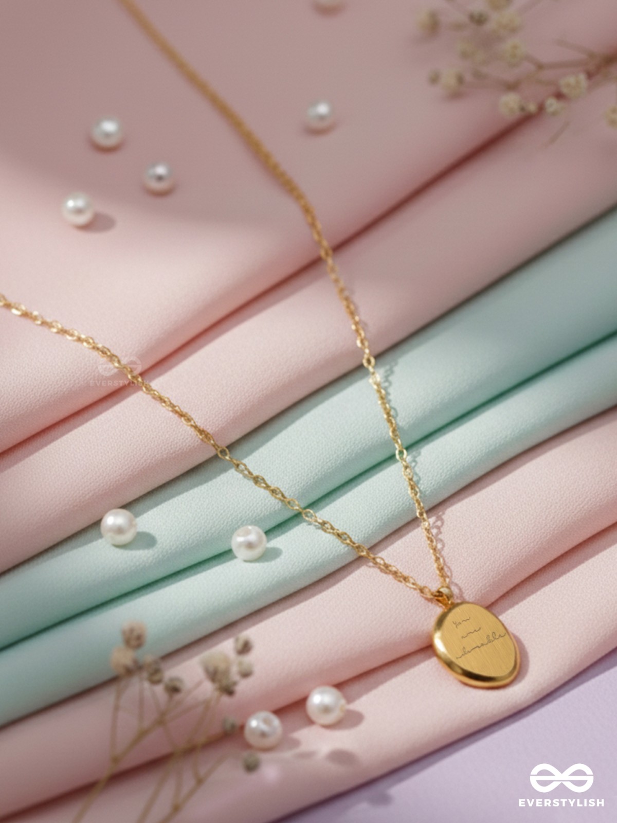 GOLDEN KEEPSAKE - STAINLESS STEEL ANTI-TARNISH ENGRAVED NECKPIECE