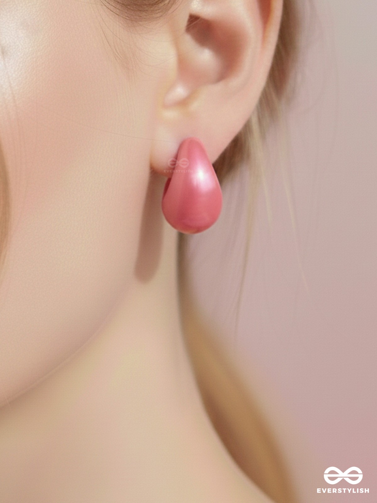 PINK GLOSS GLAZE- BOLD, GLOSSY, AND FUNKY STATEMENT STUDS