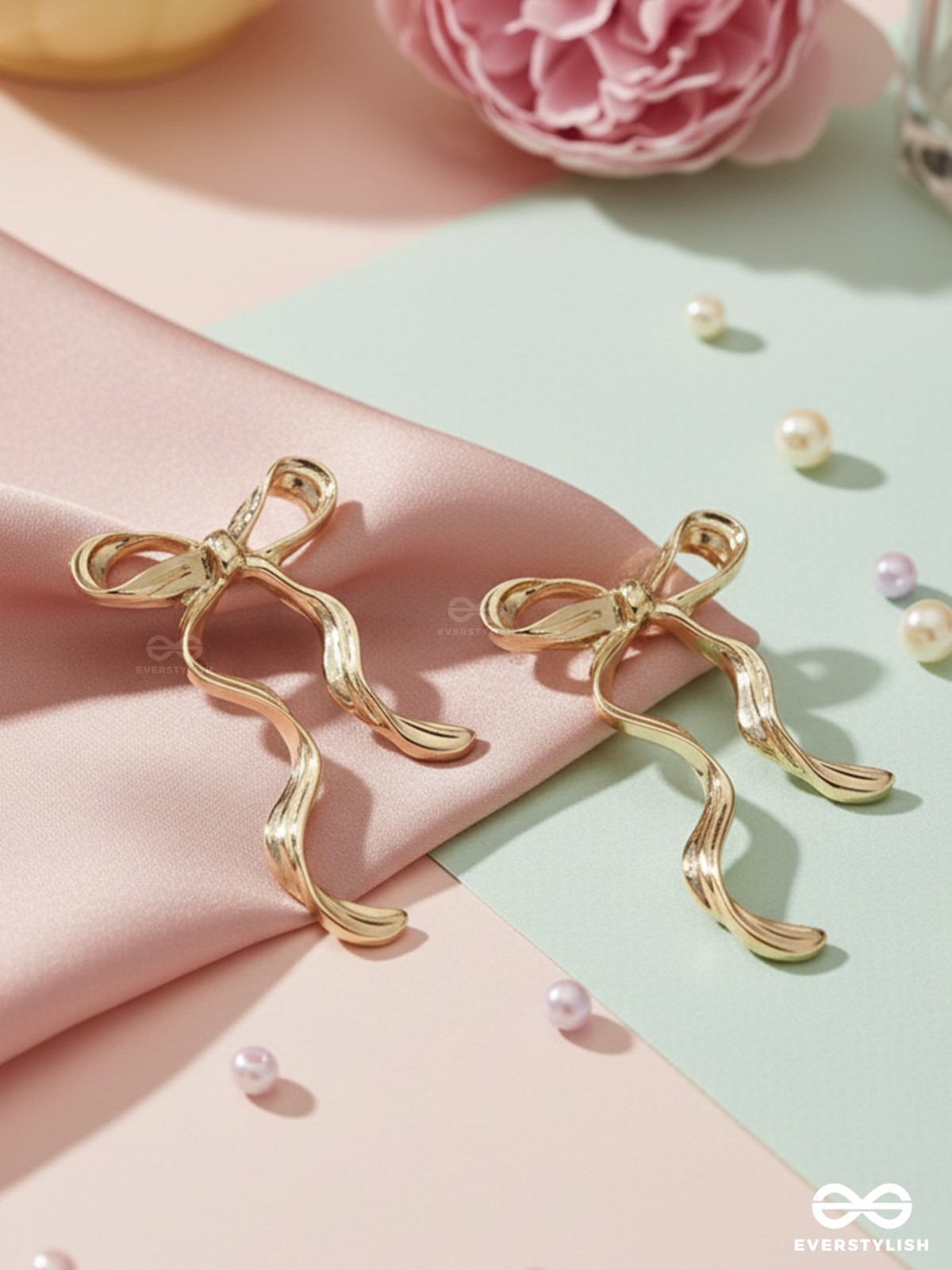 WISP KNOT- SOFT AND CURVY BOW INSPIRED EARRINGS