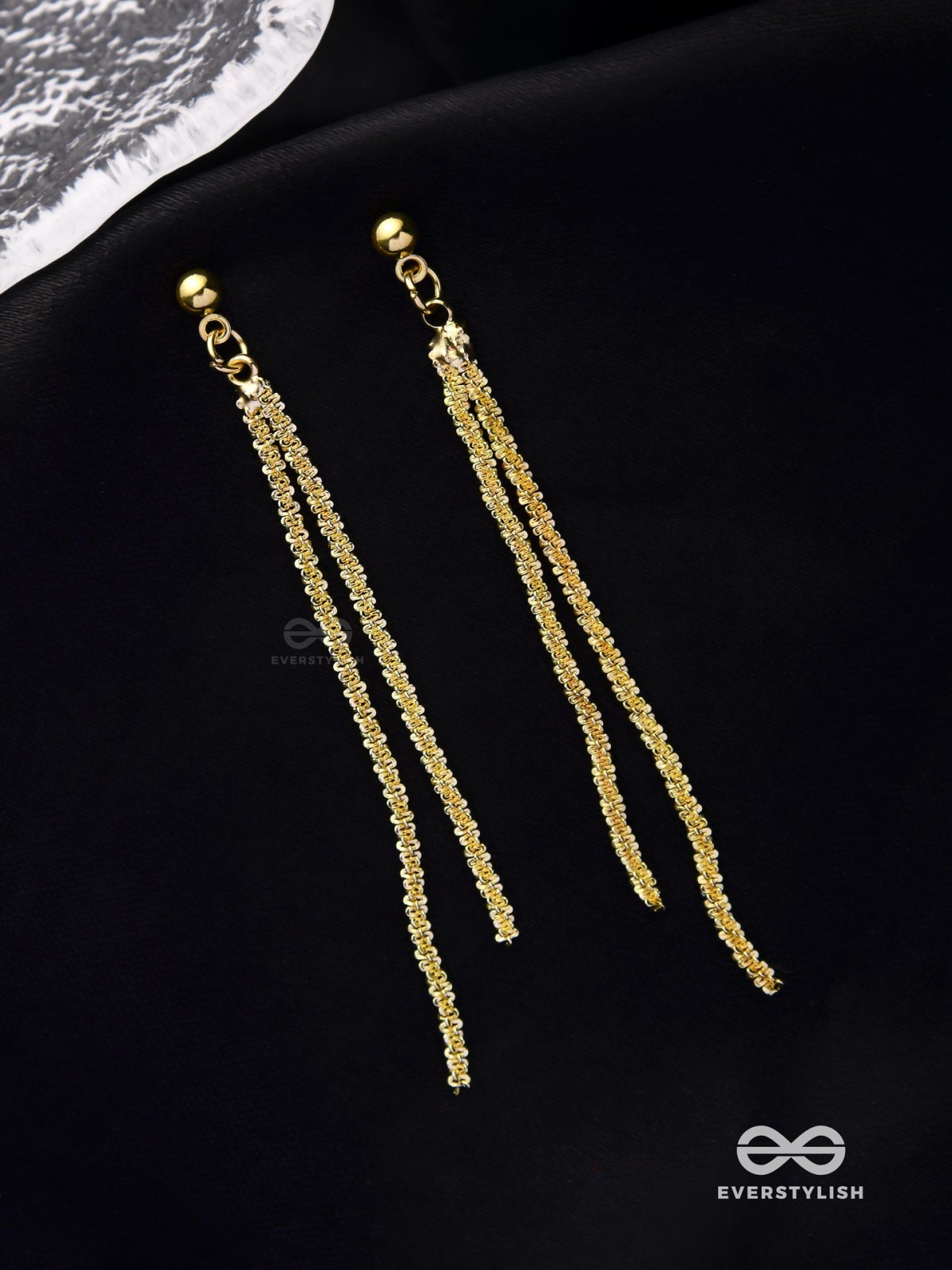AURORA DRIZZLE - DELICATE GOLD STRAND DANGLERS