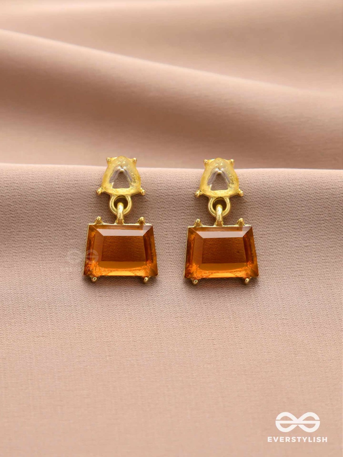 HONEY DROP- ELEGANT DROP EARRINGS WITH WARM AMBER GEMSTONES
