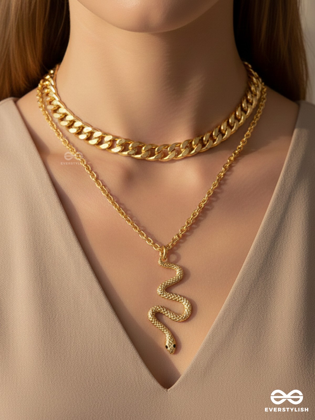 POWER STACK- LUXE GOLD LINK NECKLACE 