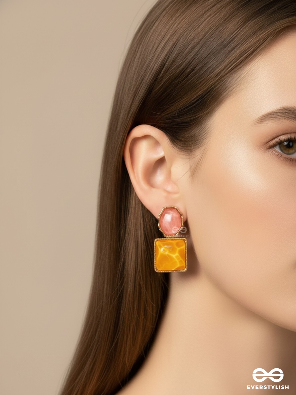  SUNSET POP-  MODERN GEOMETRIC DROPS IN WARM HUES