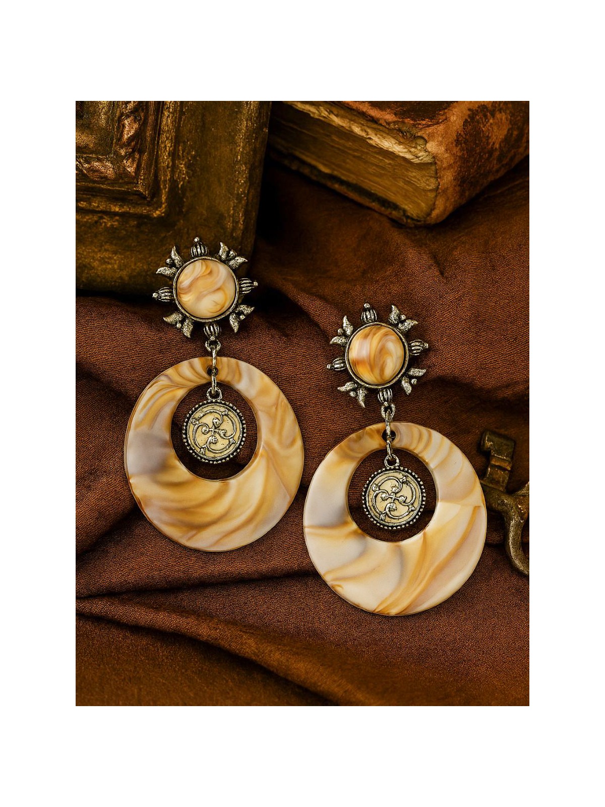 COIN HALO- BOHO HOOP EARRINGS