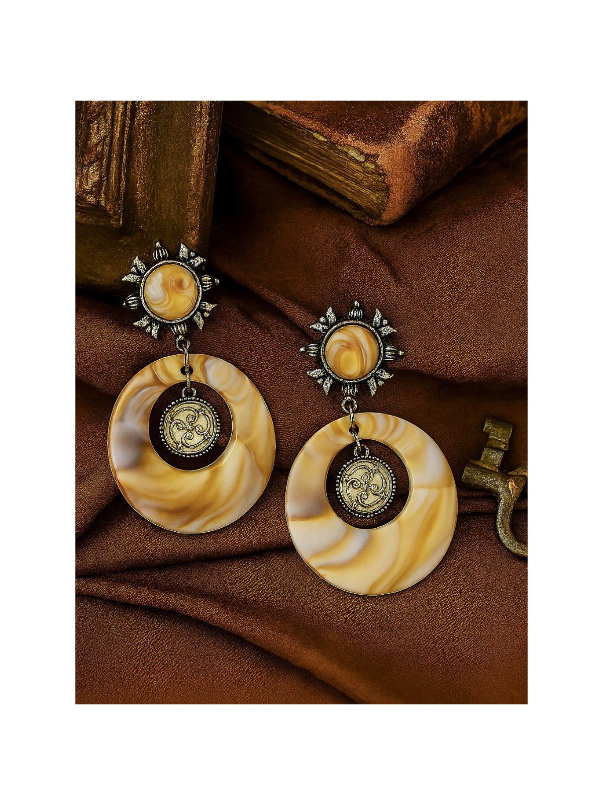 COIN HALO- BOHO HOOP EARRINGS