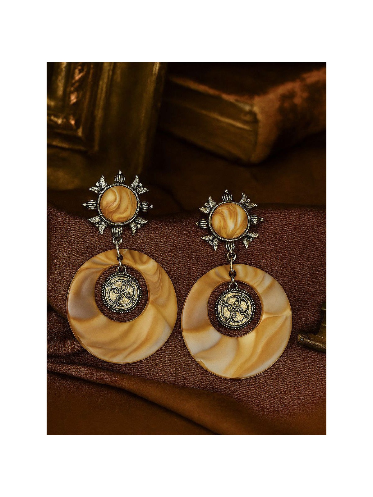 COIN HALO- BOHO HOOP EARRINGS