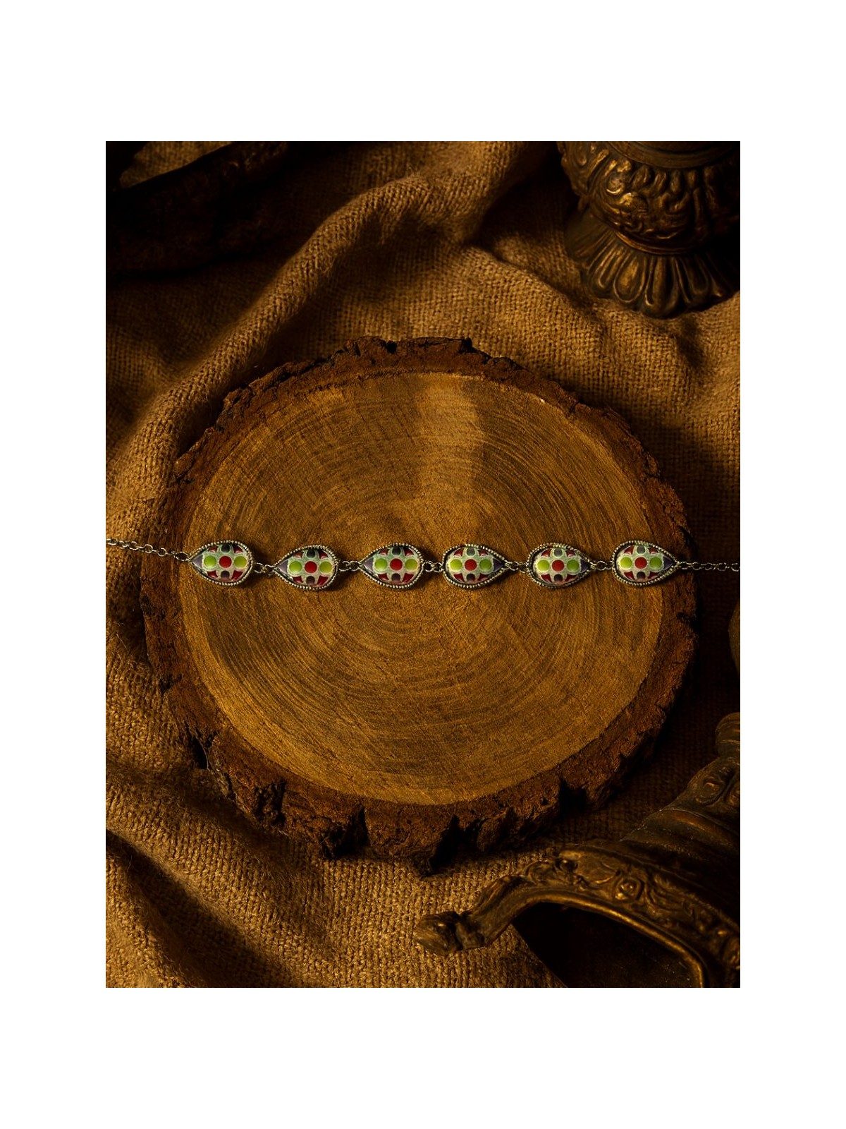 RAINBOW BEAT - OXIDISED ENAMELLED CHOKER