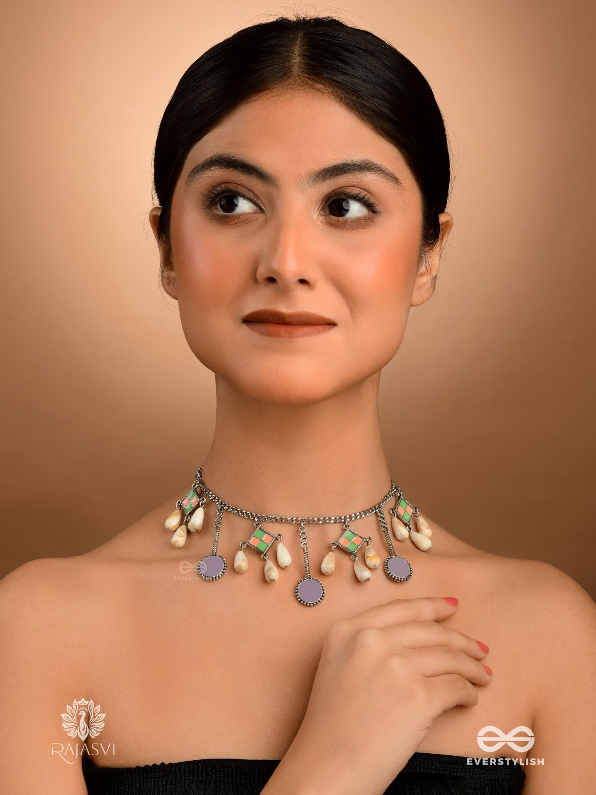 DROPLET DREAM - ENAMELLED CHARM NECKLACE