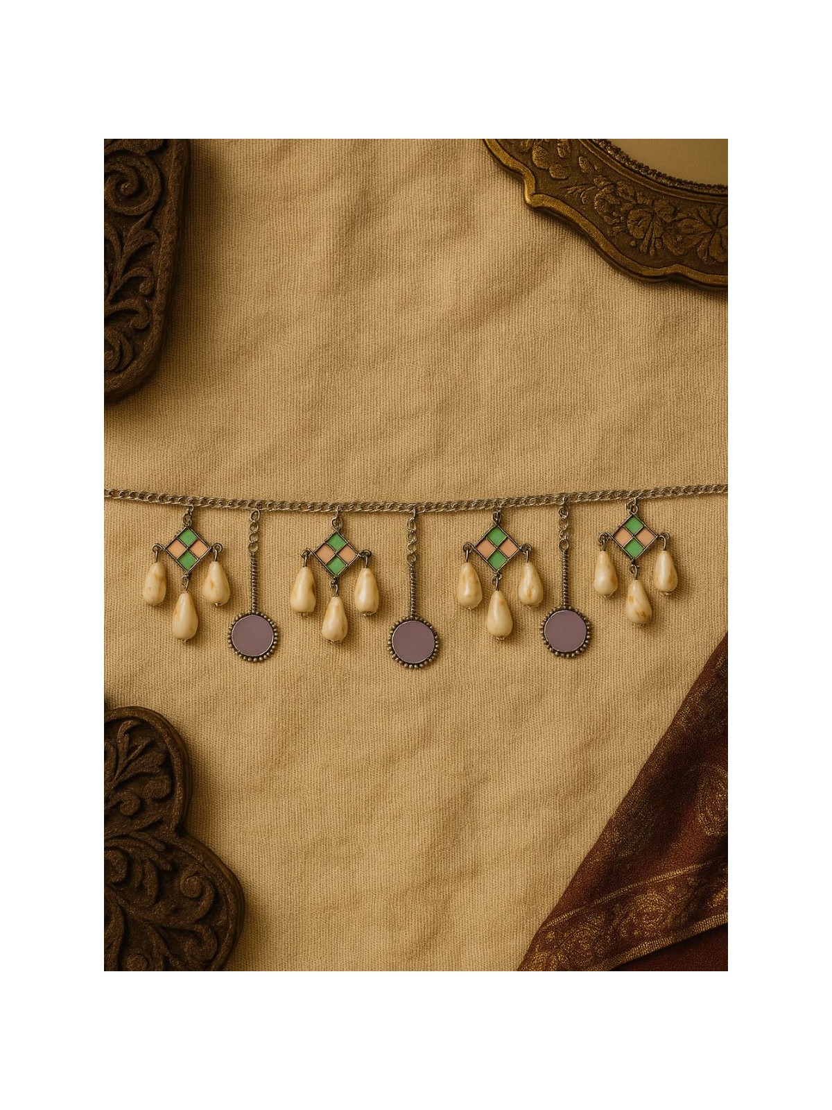 DROPLET DREAM - ENAMELLED CHARM NECKLACE