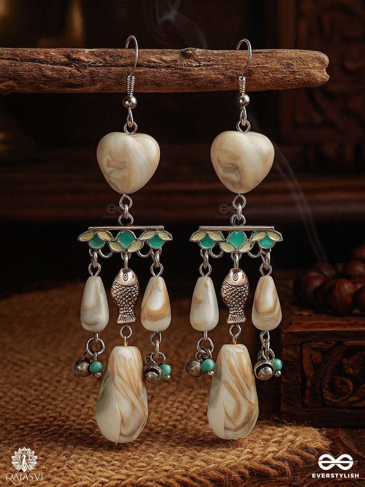 SANDSTONE DROP - RUSTIC STONE DANGLE EARRING
