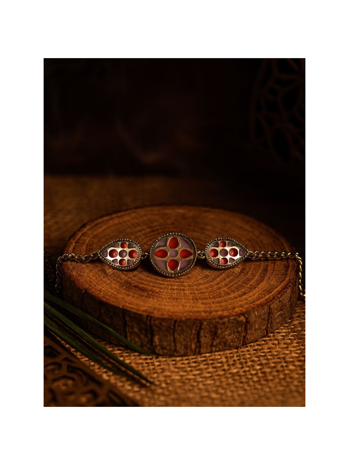 TRIBAL LINK - TRADITIONAL PATTERN OXIDISED CHOKER