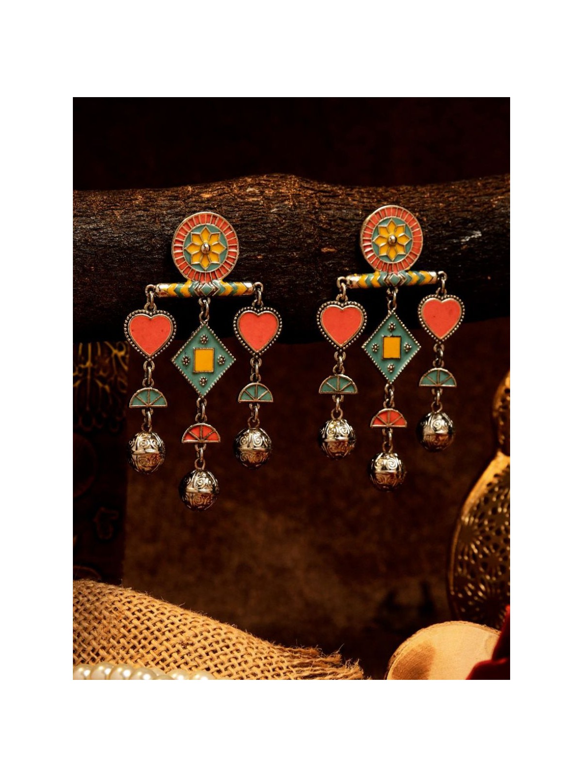 CARNIVAL BLOOM - PLAYFUL OXIDISED EARRING