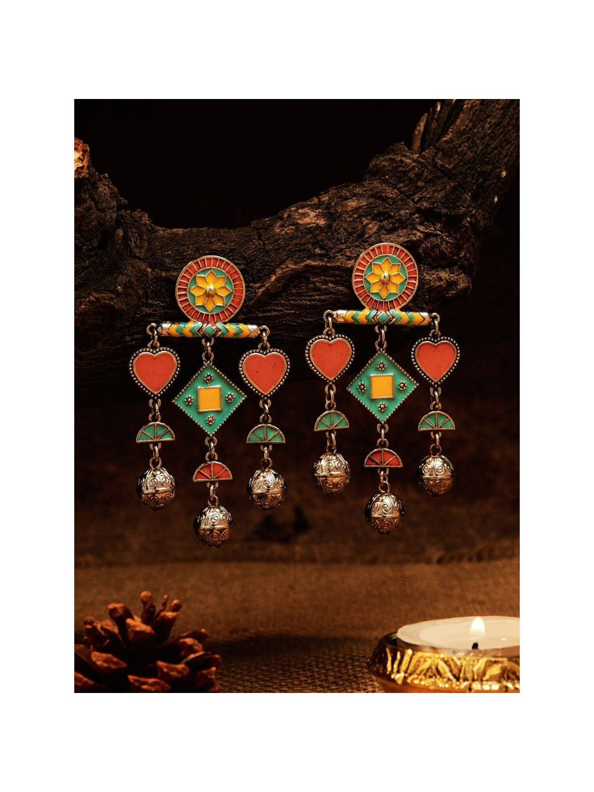 CARNIVAL BLOOM - PLAYFUL OXIDISED EARRING