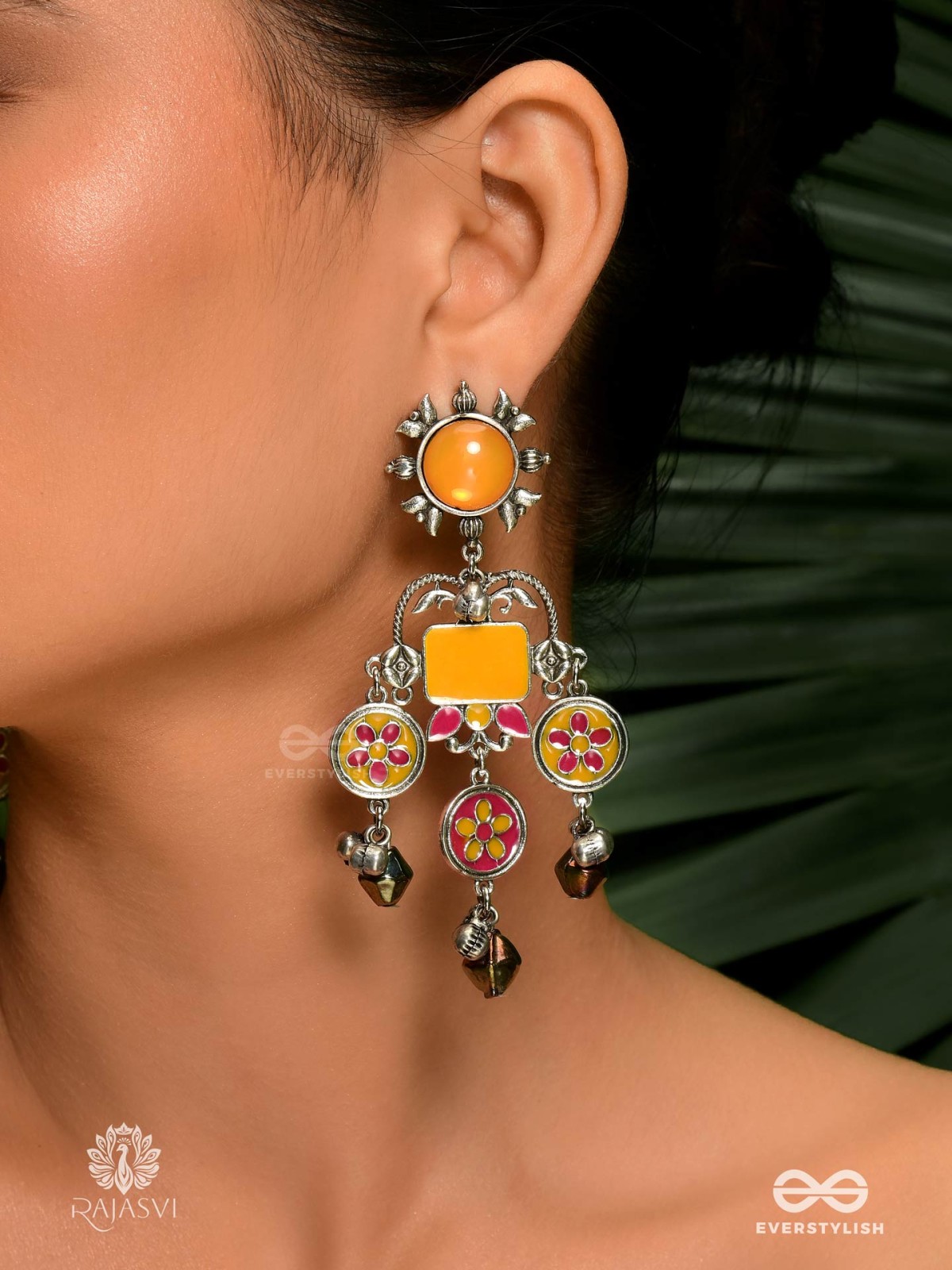 MARIGOLD BEAT - BOHO OXIDISED EARRING